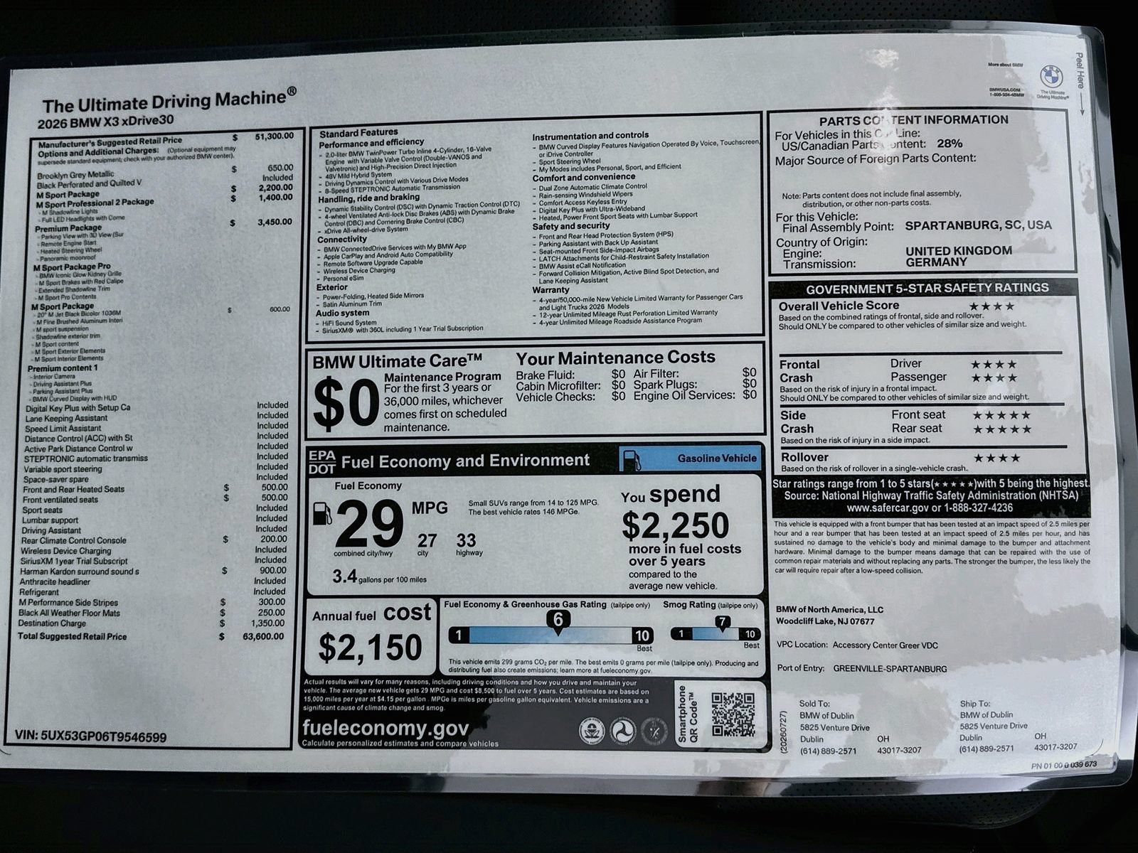 New 2026 BMW X3 xDrive30i w/ Premium Package AWD/4WD image 47