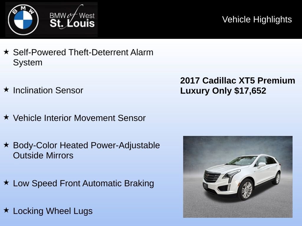 Used 2017 Cadillac XT5 Premium Luxury w/ Advanced Security Package AWD/4WD image 16