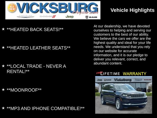 Used 2023 Jeep Grand Cherokee L Summit w/ Rear Seat Video Group I AWD/4WD image 19