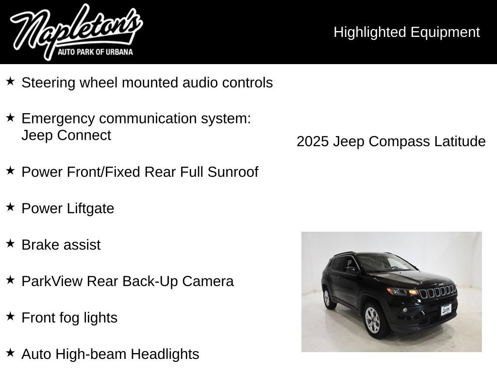 Used 2025 Jeep Compass Latitude w/ Sun & Sound Group AWD/4WD image 16