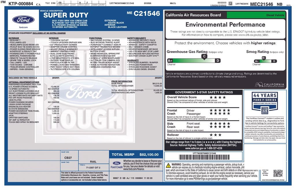 Used 2021 Ford F250 Platinum w/ FX4 Off-Road Package image 2