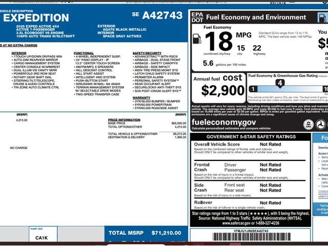 Certified 2025 Ford Expedition Active AWD/4WD image 4