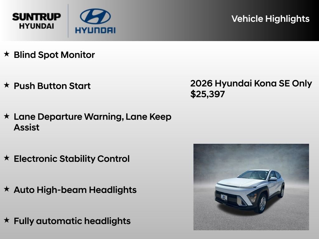 Certified 2026 Hyundai Kona SE AWD/4WD image 8