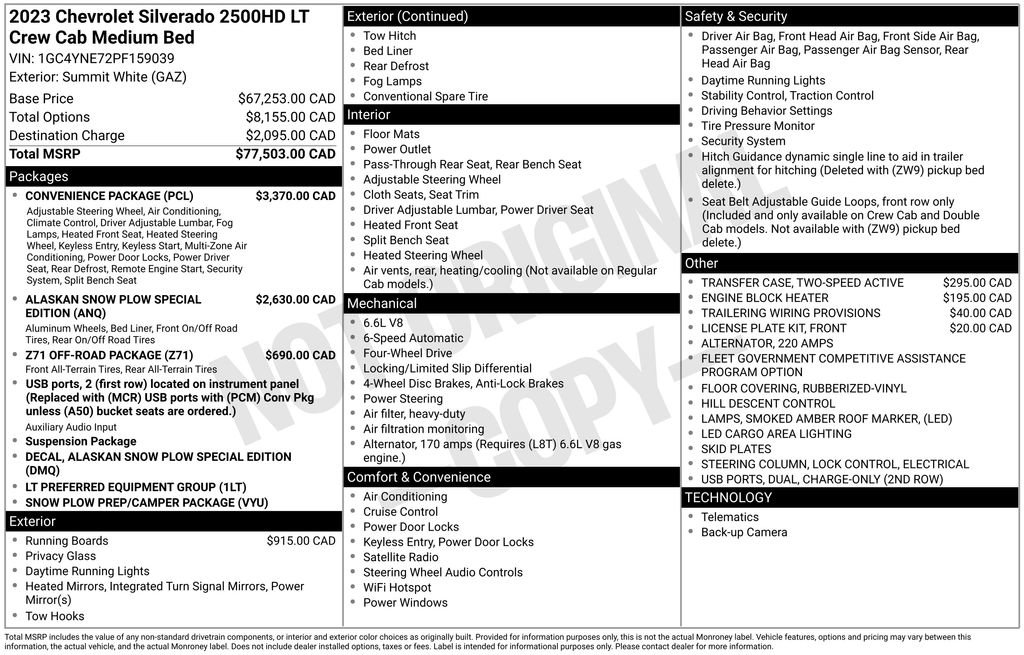 Used 2023 Chevrolet Silverado 2500 LT w/ Convenience Package image 3