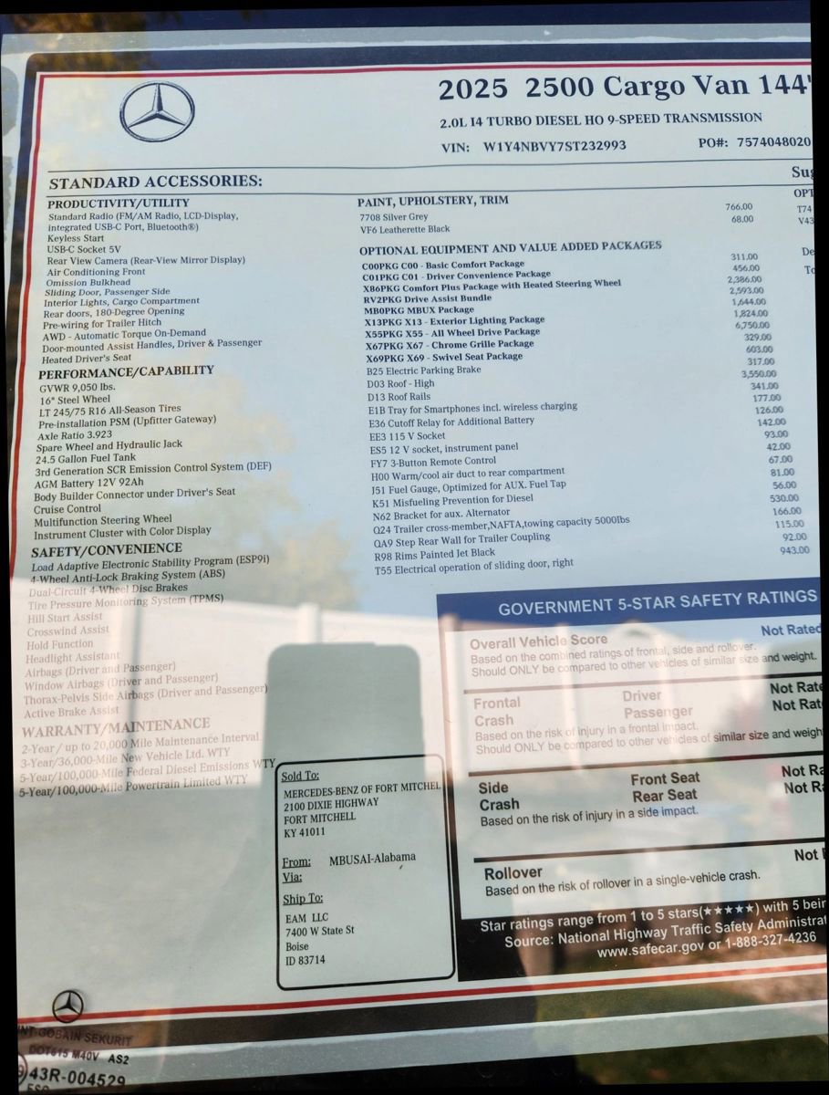 Used 2025 Mercedes-Benz Sprinter 2500 image 79