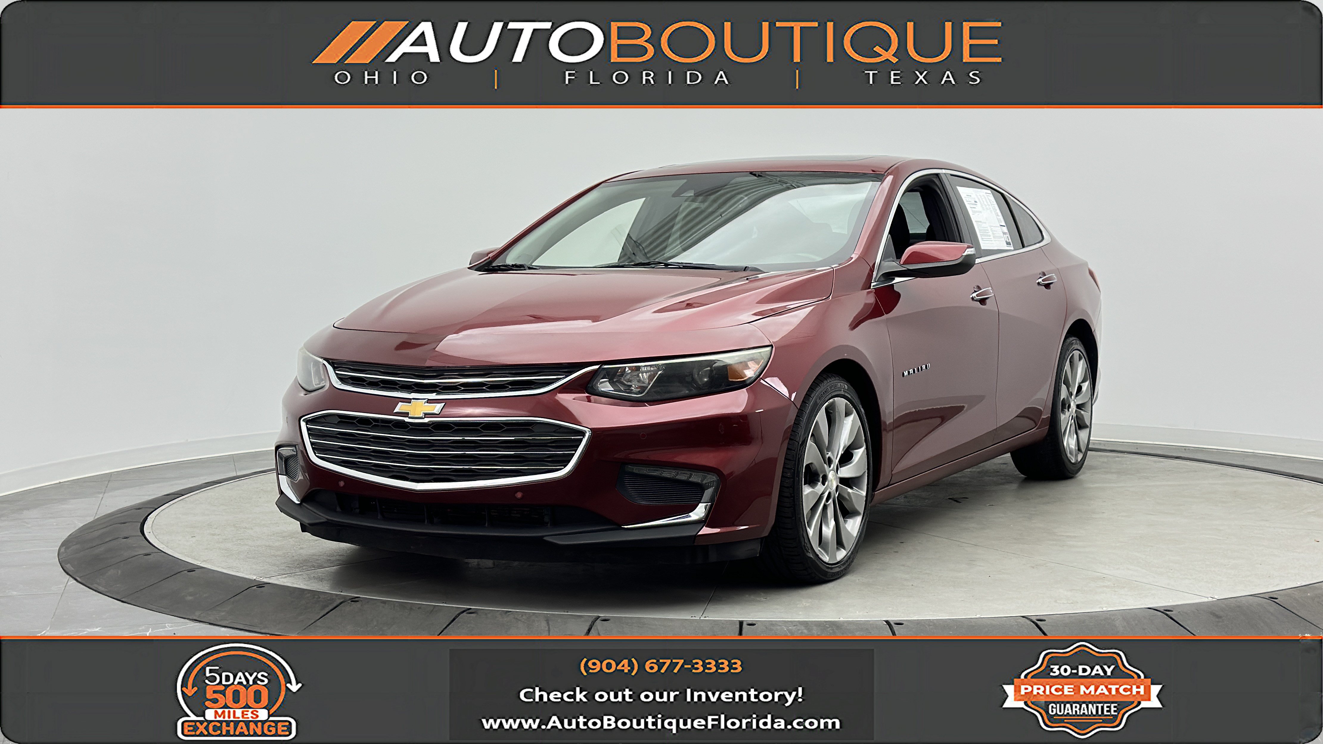 Used 2018 Chevrolet Malibu Premier w/ Premier Sun and Wheel Package
