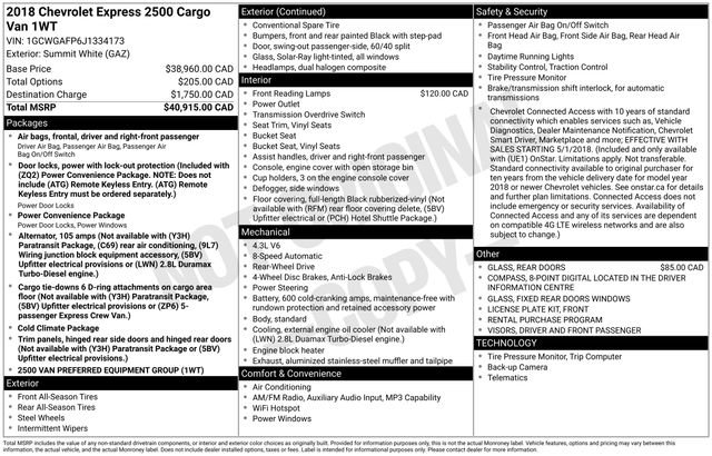 Used 2018 Chevrolet Express 2500 RWD image 23