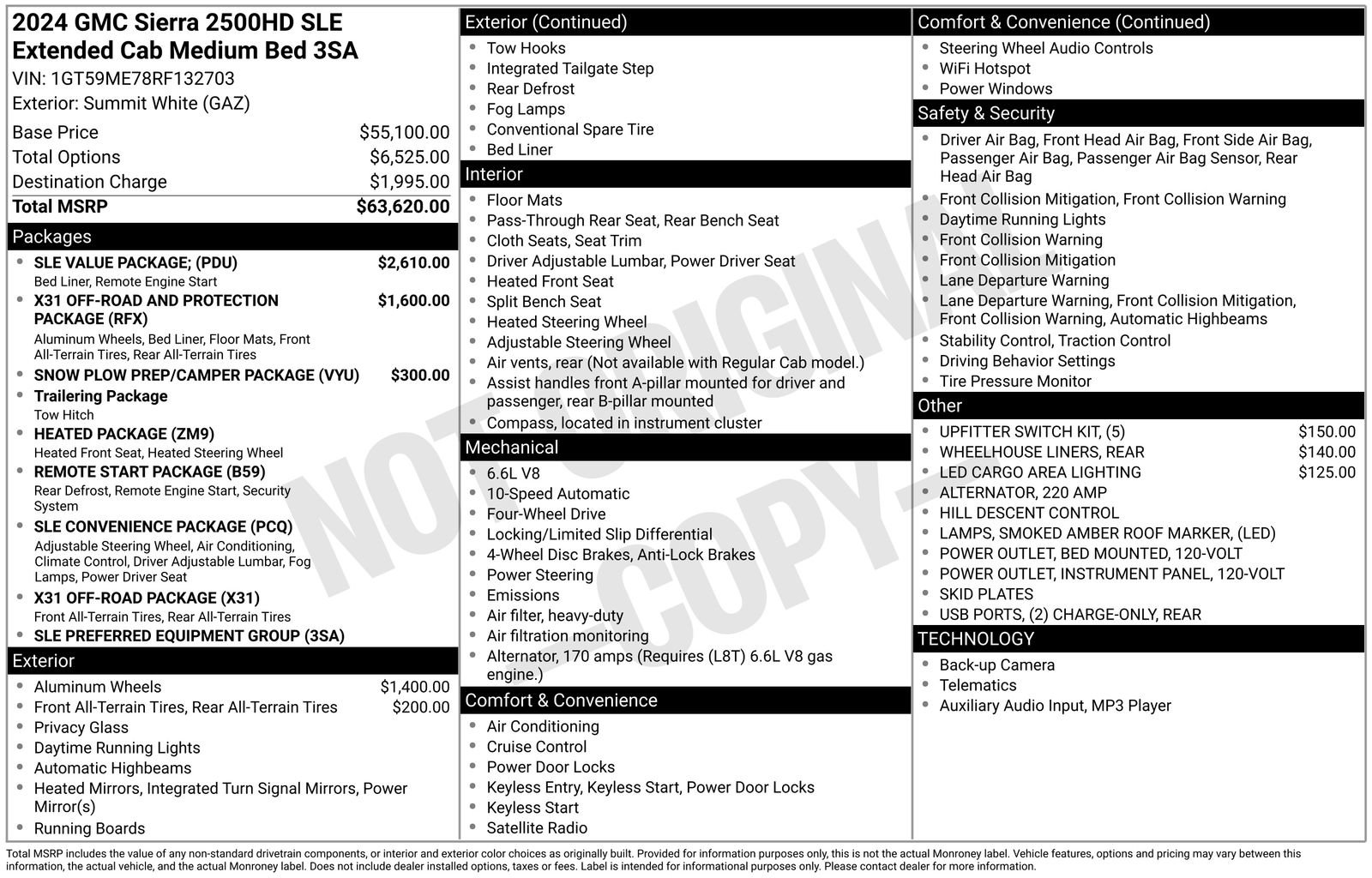 Used 2024 GMC Sierra 2500 SLE w/ SLE Value Package; image 4