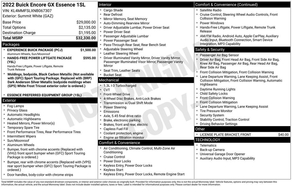 Used 2022 Buick Encore GX Essence w/ Experience Buick Package image 23