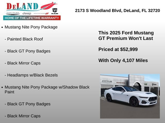 Used 2025 Ford Mustang GT Premium w/ GT Performance Package RWD image 7