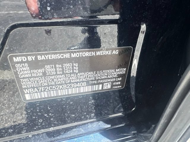 Used 2019 BMW 750i xDrive w/ Luxury Rear Seating Package AWD/4WD image 9