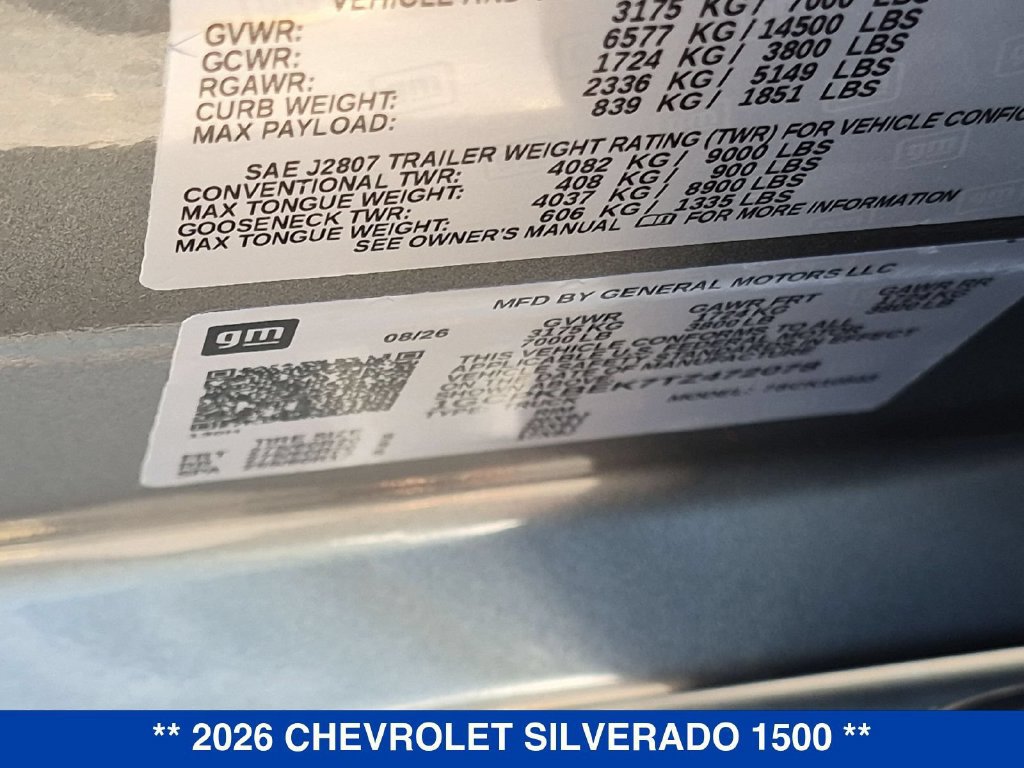New 2026 Chevrolet Silverado 1500 Custom w/ Turbomax Blackout Package AWD/4WD image 31