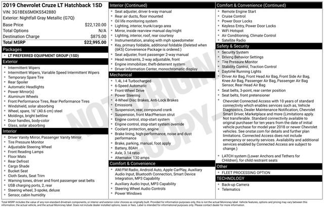 Used 2019 Chevrolet Cruze LT image 6