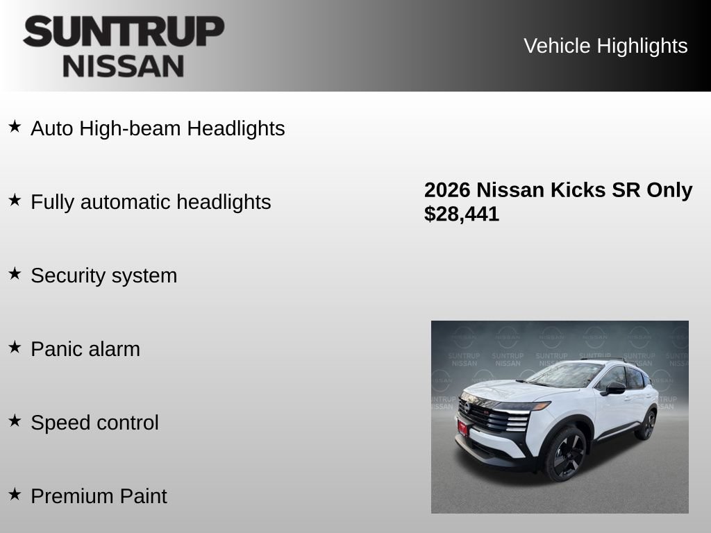 Used 2026 Nissan Kicks SR w/ Cold Weather Package AWD/4WD image 38