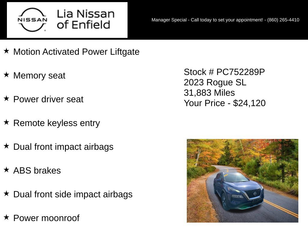 Used 2023 Nissan Rogue SL w/ SL Premium Package AWD/4WD image 20