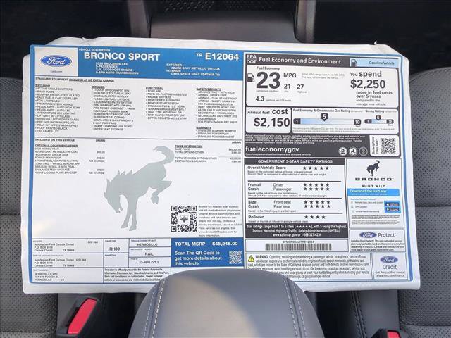 New 2026 Ford Bronco Sport Badlands w/ Badlands Tech Package AWD/4WD image 18