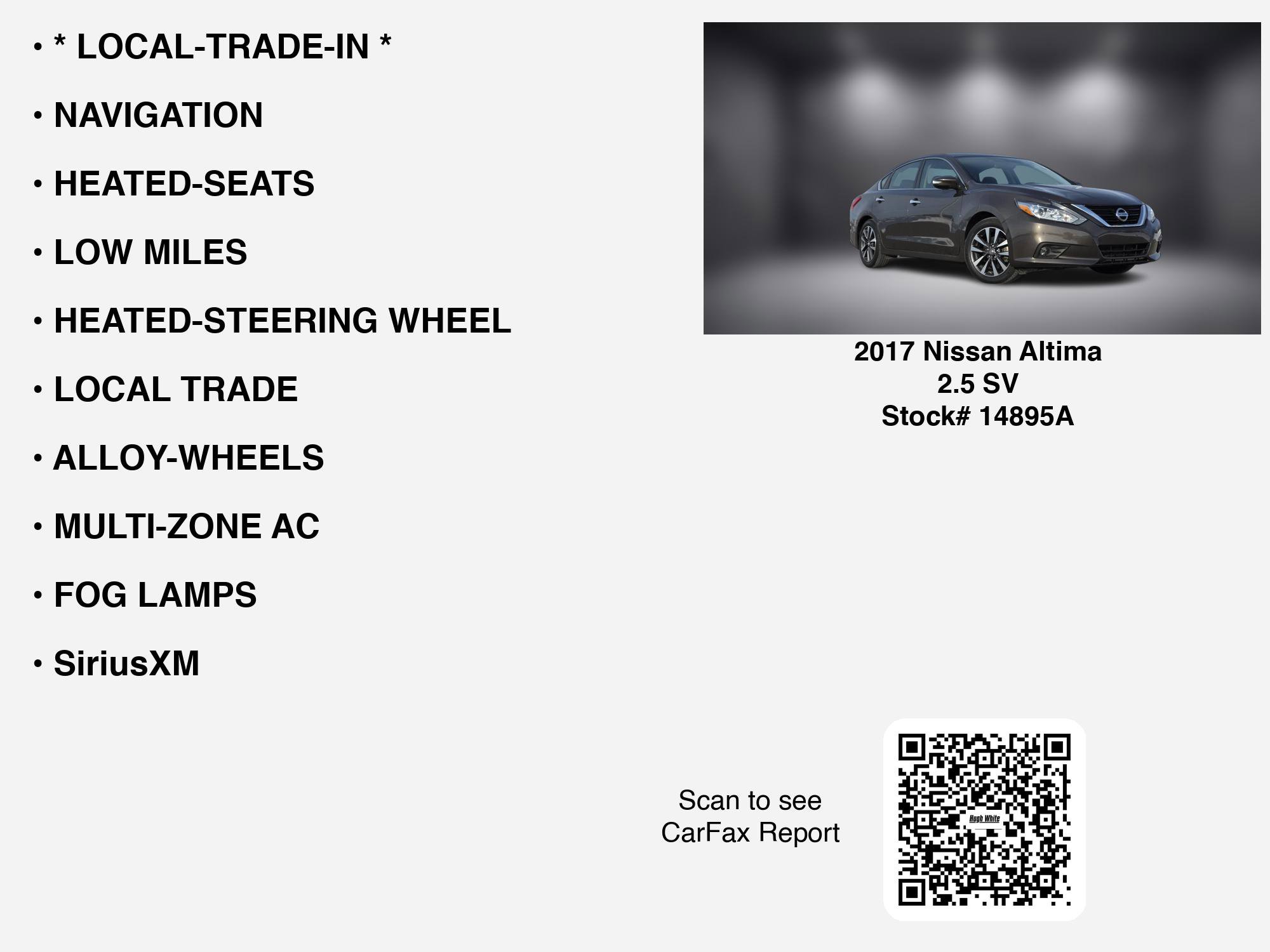 Used 2017 Nissan Altima 2.5 SV w/ Convenience Package image 7