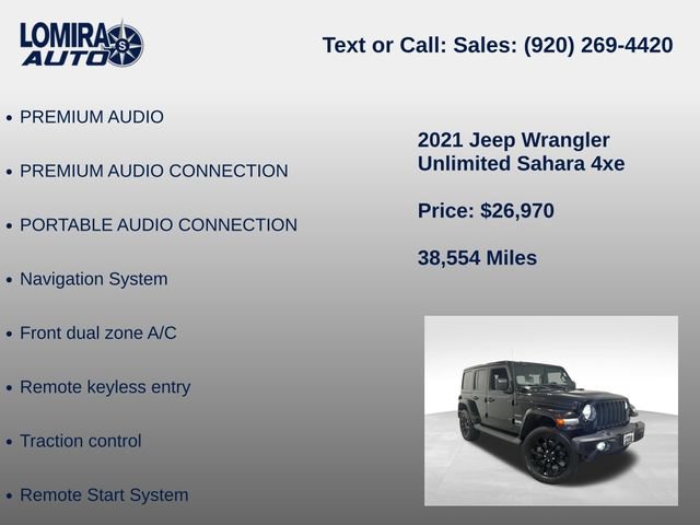 Used 2021 Jeep Wrangler Unlimited Sahara w/ Cold Weather Group AWD/4WD image 21