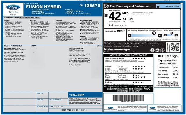 Used 2016 Ford Fusion SE FWD image 2