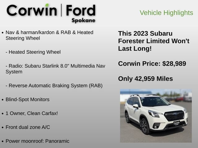 Used 2023 Subaru Forester Limited w/ Popular Package #2 AWD/4WD image 6