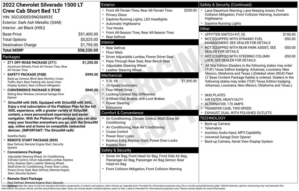 Used 2022 Chevrolet Silverado 1500 LT w/ Z71 Off-Road Package AWD/4WD image 9