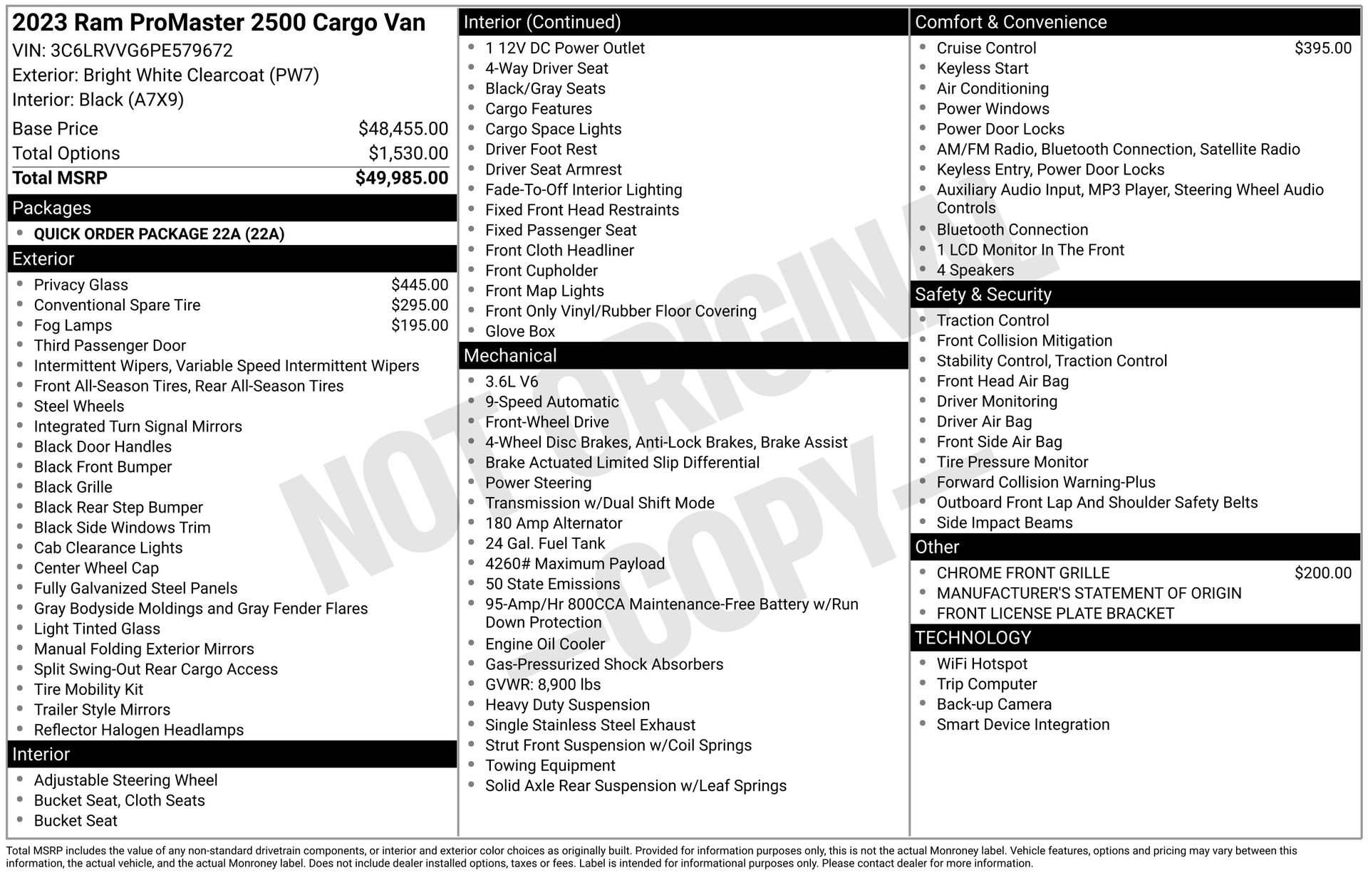 Used 2023 RAM ProMaster 2500 image 4