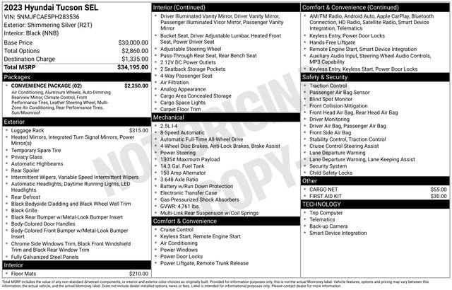 Used 2023 Hyundai Tucson SEL w/ Convenience Package AWD/4WD image 27