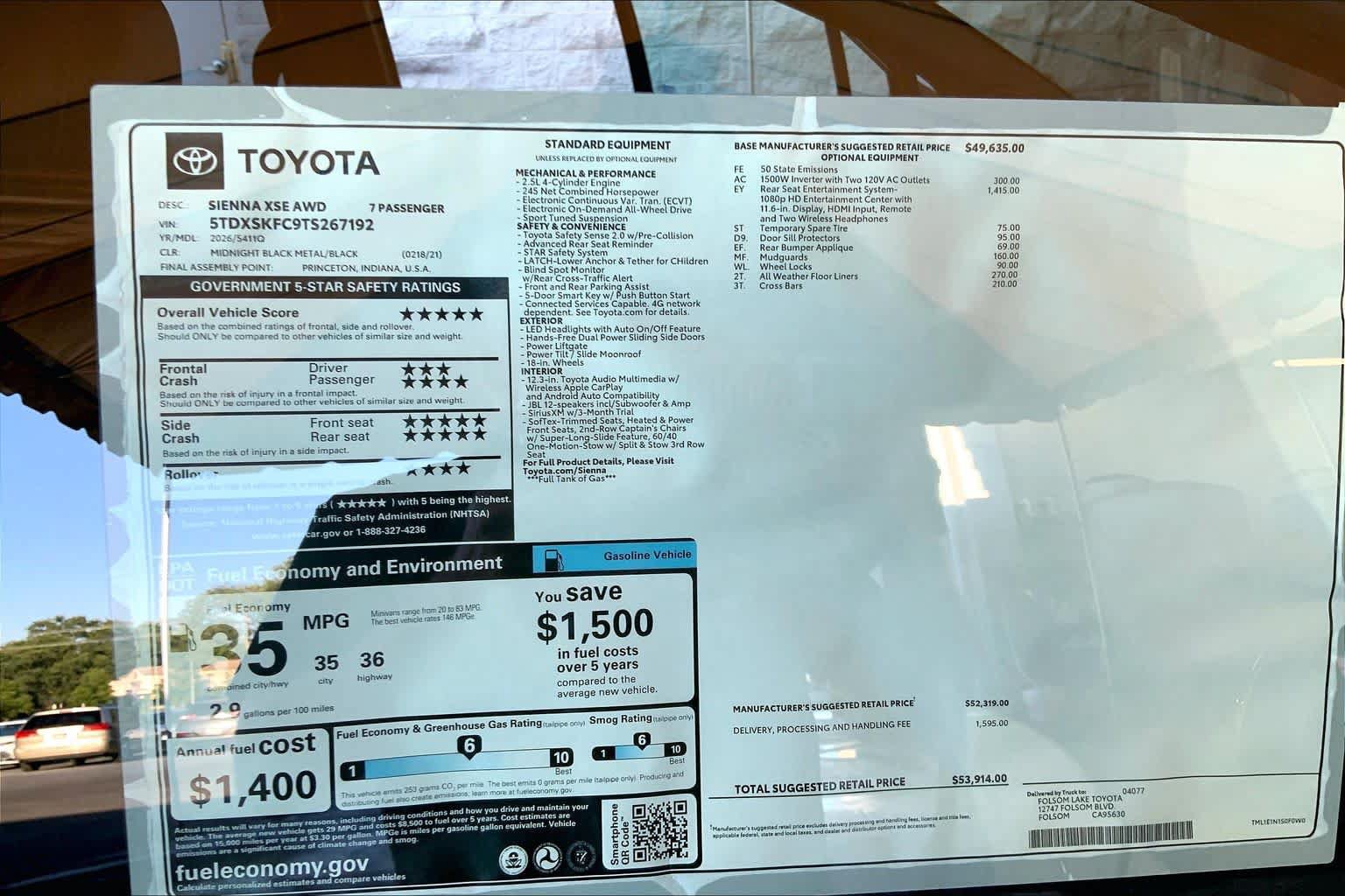 New 2026 Toyota Sienna XSE AWD/4WD image 21