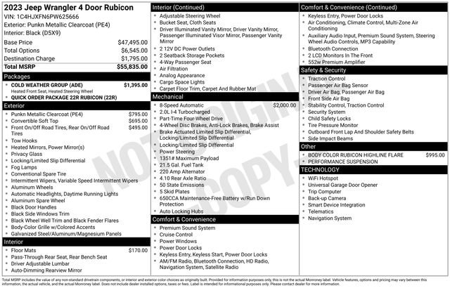 Used 2023 Jeep Wrangler Unlimited Rubicon w/ Cold Weather Group AWD/4WD image 10