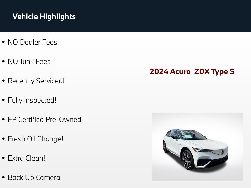 Used 2024 Acura ZDX Type S AWD/4WD image 76