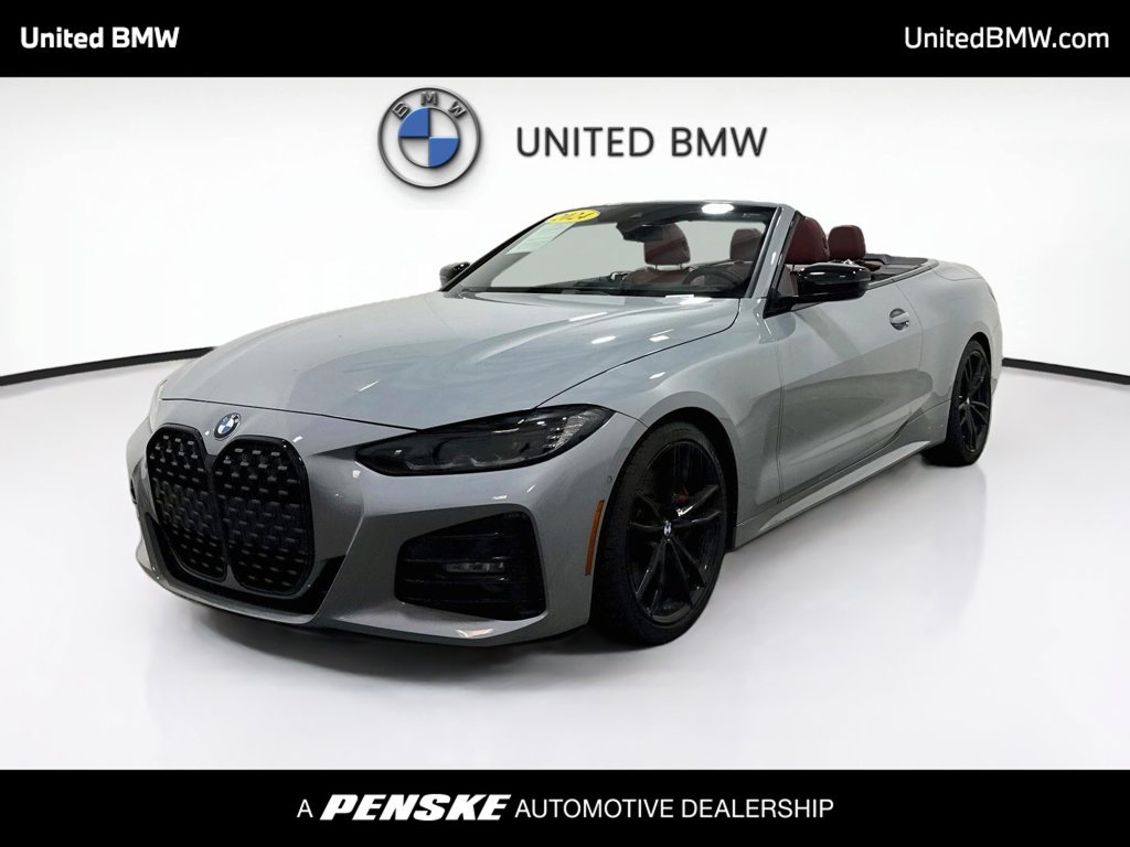 Certified 2024 BMW 430i Convertible w/ M Sport Package RWD image 1