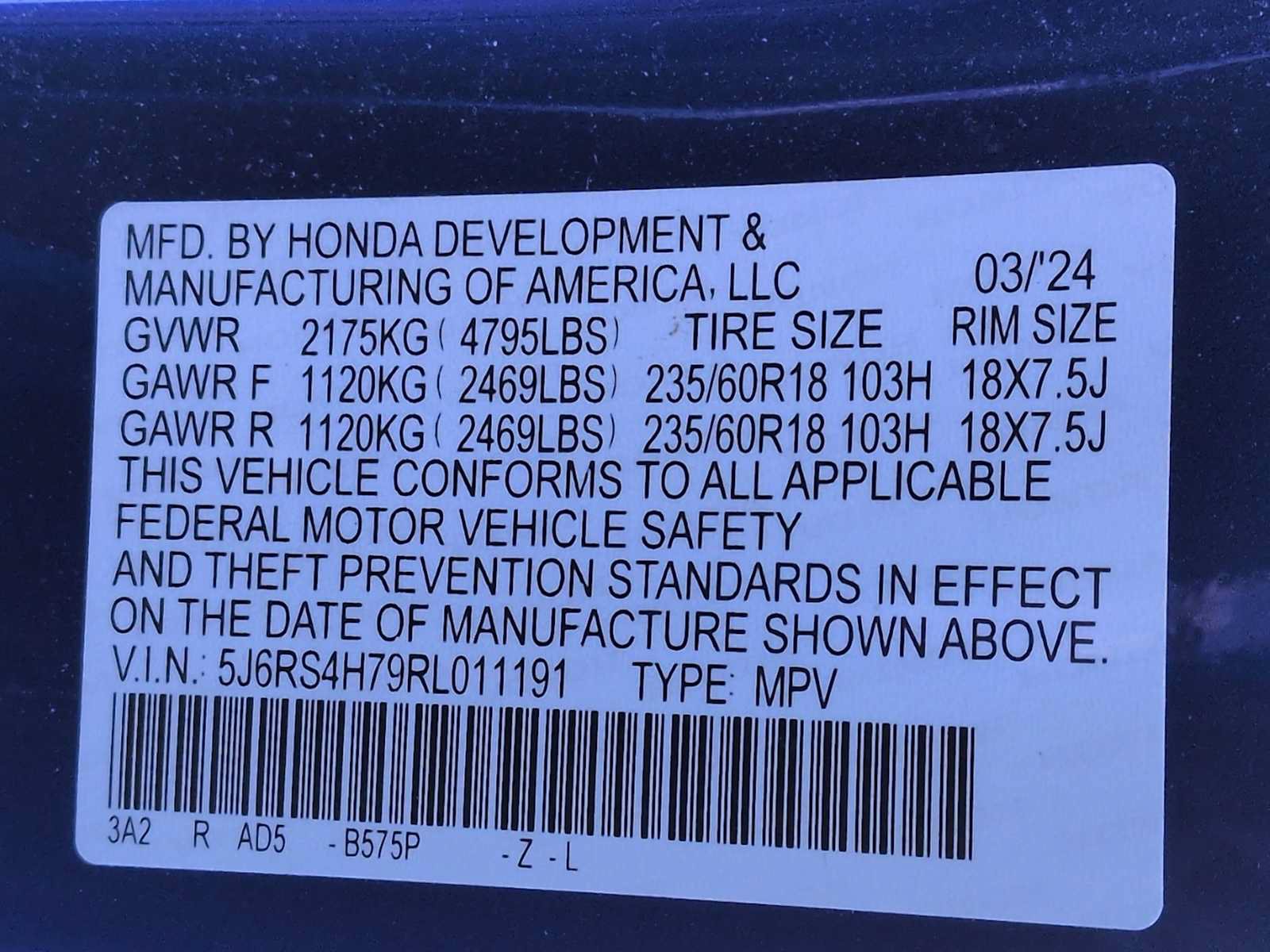 Certified 2024 Honda CR-V EX-L image 34