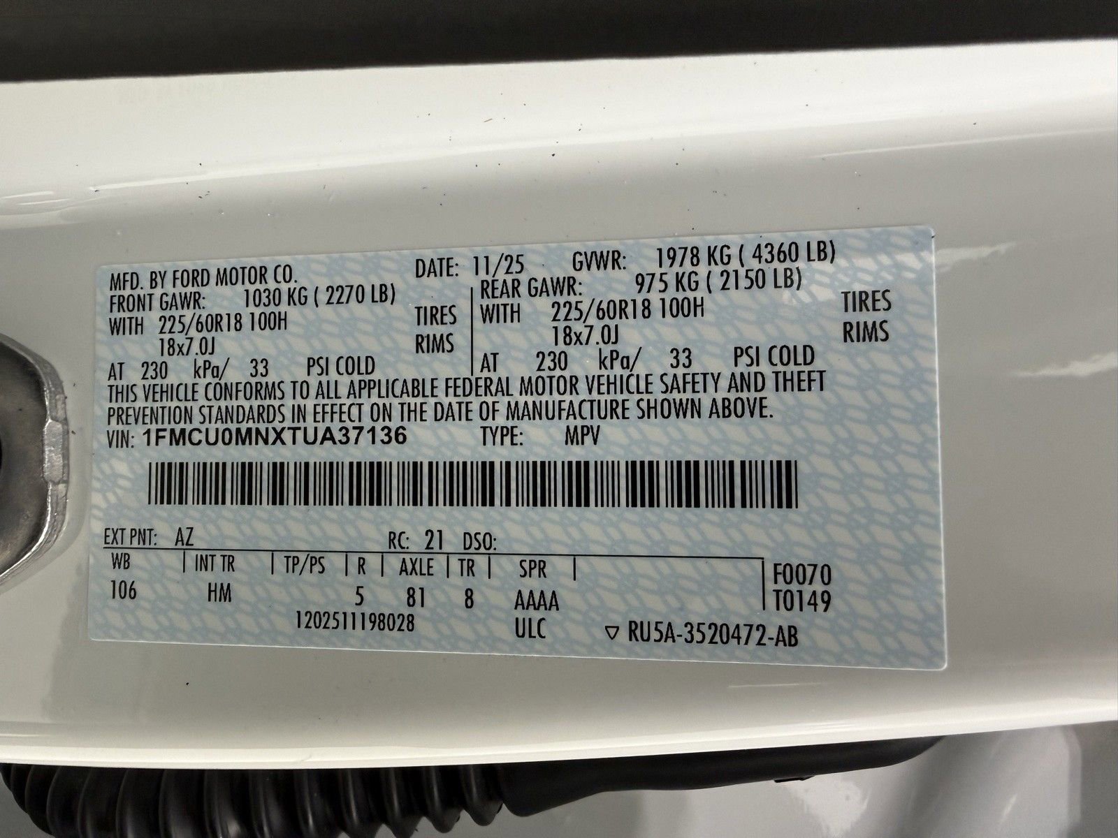 New 2026 Ford Escape ST-Line w/ Tech Pack #1 FWD image 16