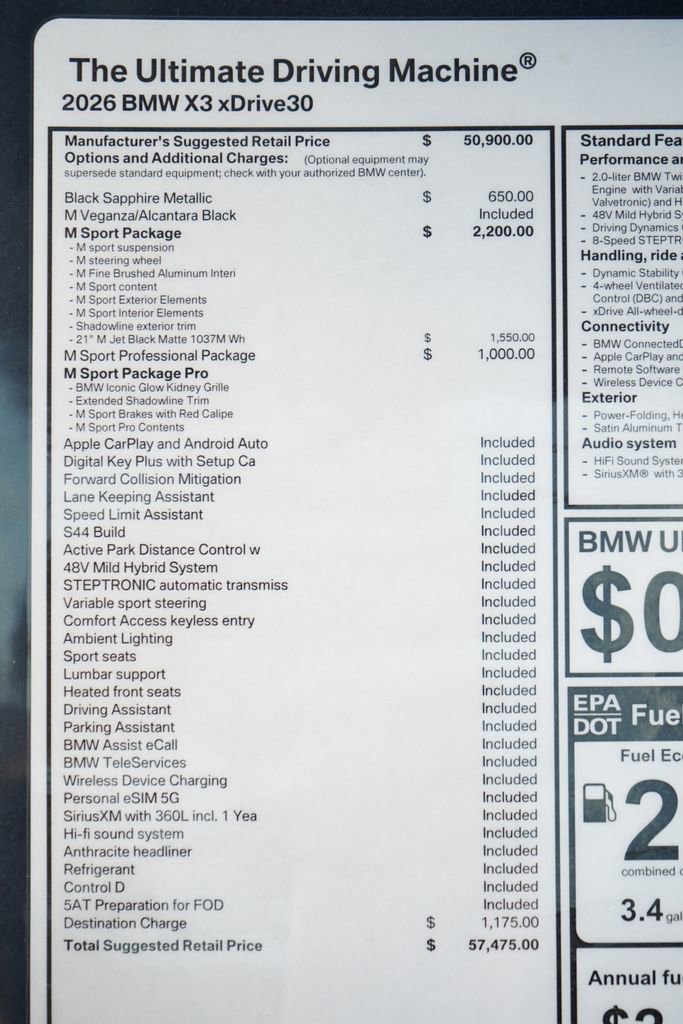 New 2026 BMW X3 xDrive30 w/ M Sport Package image 8