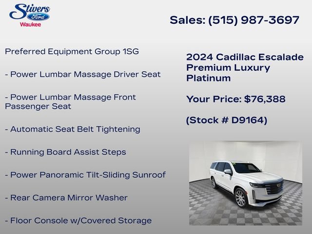 Used 2024 Cadillac Escalade Premium Luxury Platinum w/ Heavy-Duty Trailer Package AWD/4WD image 8