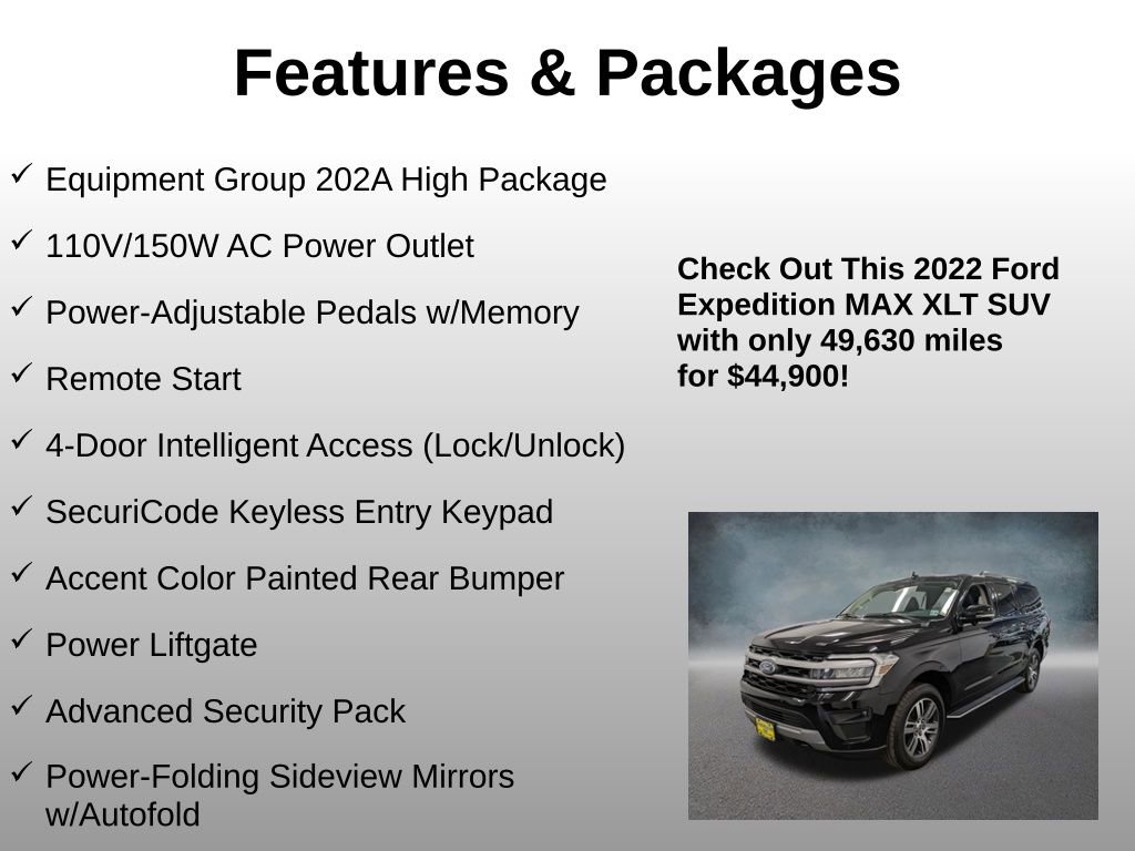 Used 2022 Ford Expedition Max XLT AWD/4WD image 4
