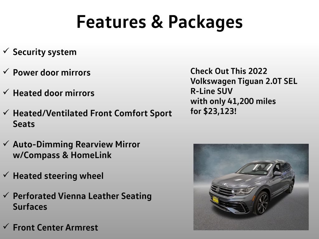 Used 2022 Volkswagen Tiguan SEL R-Line AWD/4WD image 21