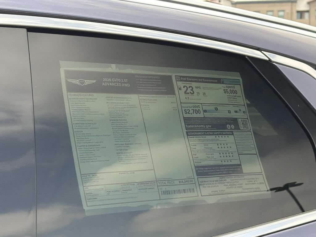 New 2026 Genesis GV70 2.5T Advanced AWD/4WD image 17