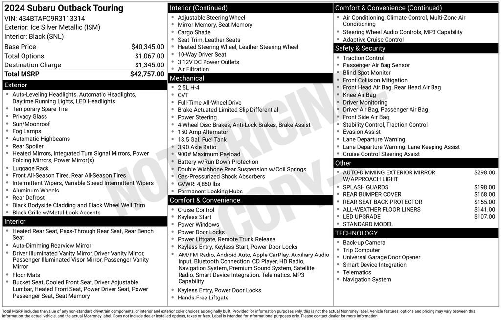 Used 2024 Subaru Outback Touring image 6