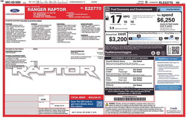 Used 2024 Ford Ranger Raptor AWD/4WD image 55