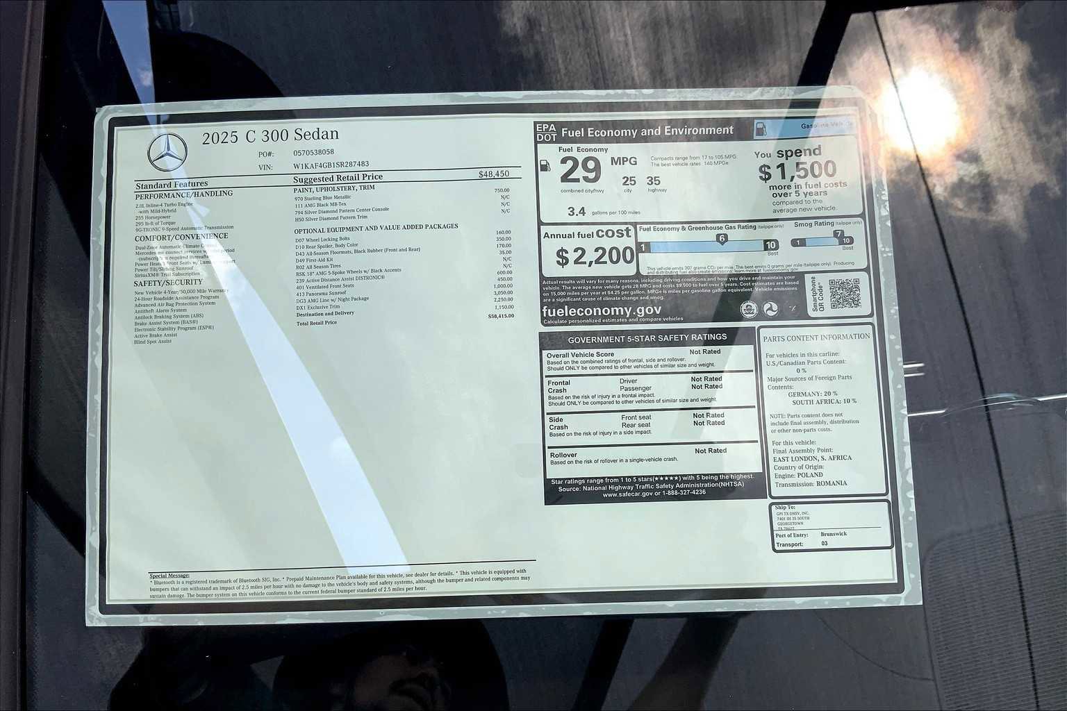 New 2025 Mercedes-Benz C 300 C 300 image 22