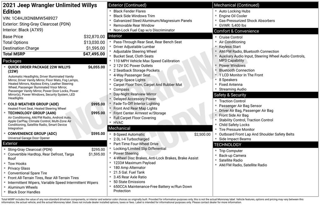 Used 2021 Jeep Wrangler Unlimited Sport image 7