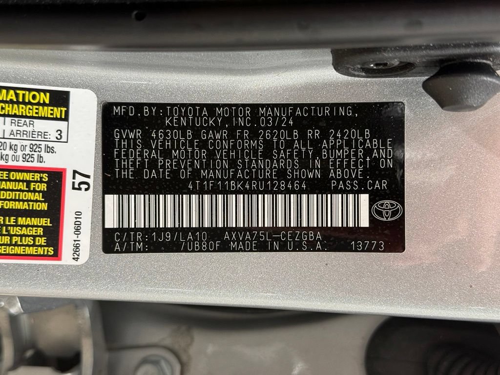 Certified 2024 Toyota Camry XLE w/ Cold Weather Package AWD/4WD image 29