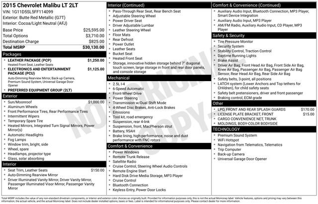 Used 2015 Chevrolet Malibu LT w/ Leather Package image 7