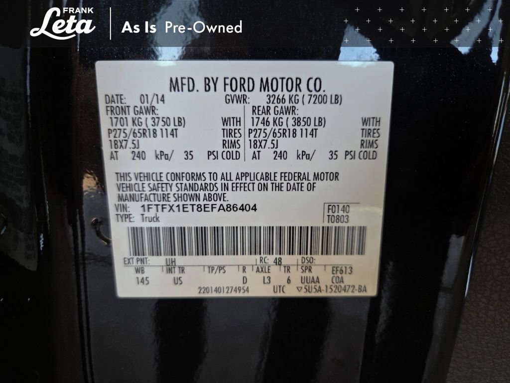 Used 2014 Ford F150 XLT w/ Equipment Group 302A Luxury image 26