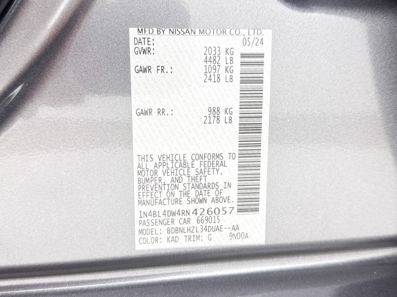 Used 2024 Nissan Altima 2.5 SV w/ SV Premium Package image 38