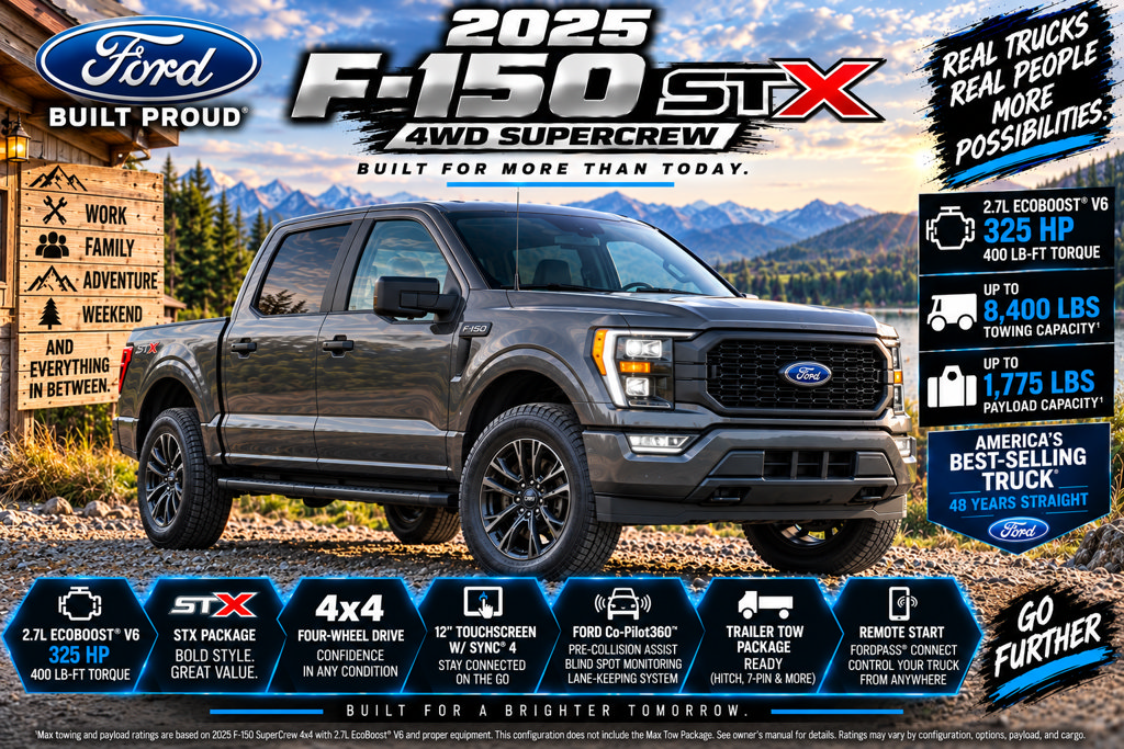 Used 2025 Ford F150 STX w/ Equipment Group 200A AWD/4WD image 2