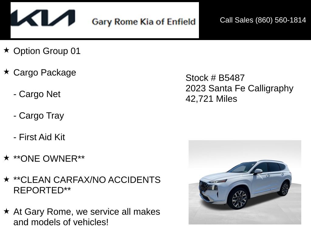 Used 2023 Hyundai Santa Fe Calligraphy w/ Cargo Package AWD/4WD image 7