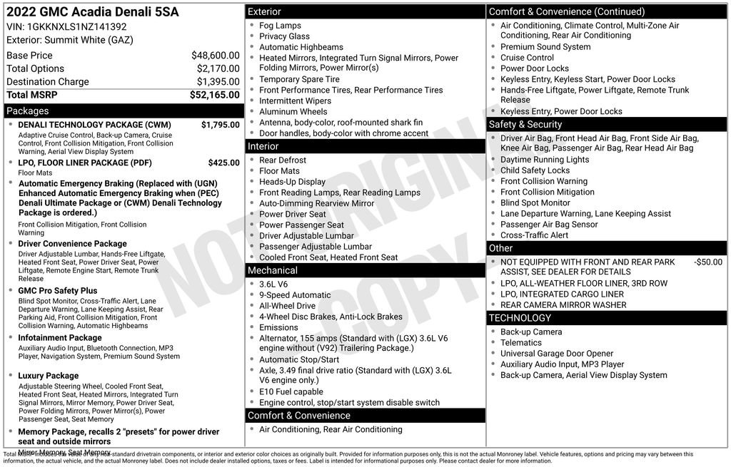 Certified 2022 GMC Acadia Denali w/ Denali Technology Package image 6