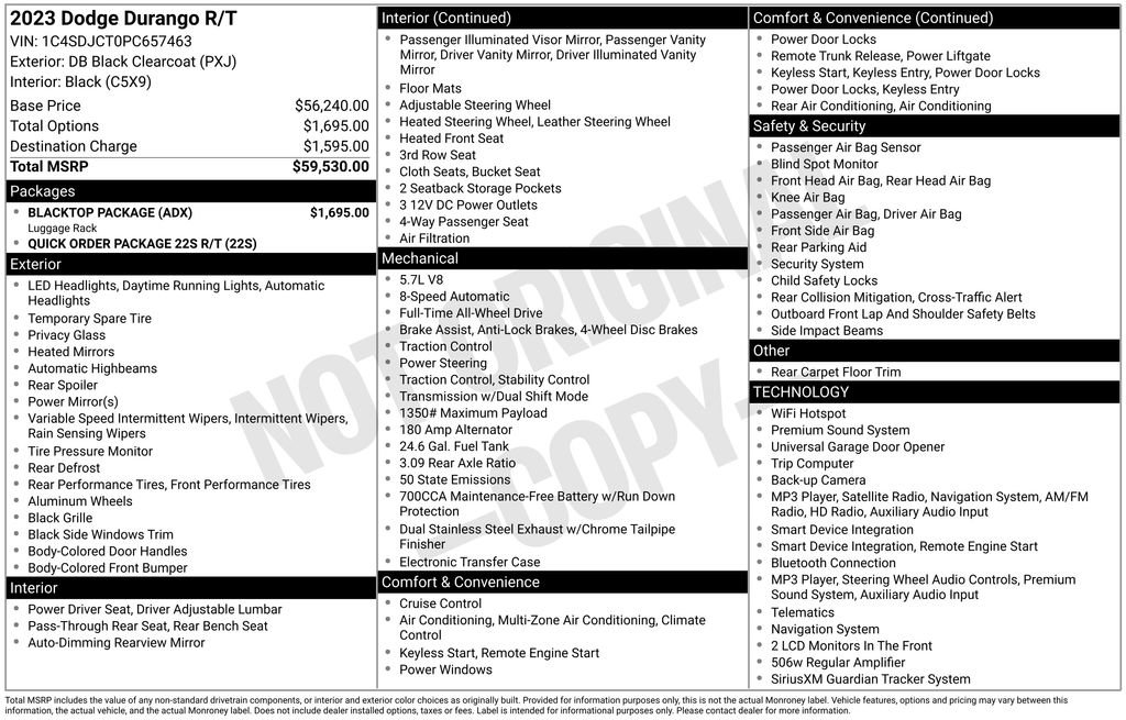 Used 2023 Dodge Durango R/T w/ Blacktop Package AWD/4WD image 12